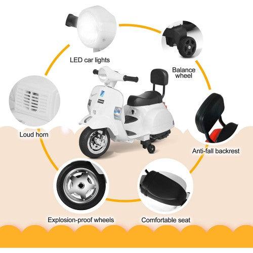 UENJOY PX150 6V Kids Ride Motorcycle (Vespa Edition Pink, Blue , White, Black) - Toytexx UENJOY PX150 6V Kids Ride Motorcycle (Vespa Edition Pink, Blue , White, Black) - Toytexx